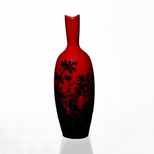 ROYAL DOULTON FLAMBE WOODCUT VASE 3977ba