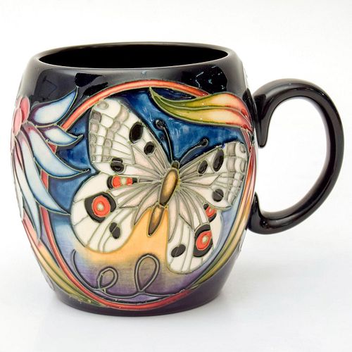 MOORCROFT POTTERY MUG, APOLLO BUTTERFLY