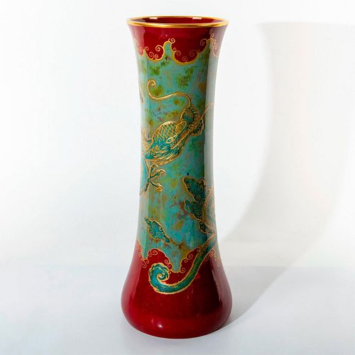 LARGE ROYAL DOULTON FLAMBE VASE, DRAGONVery