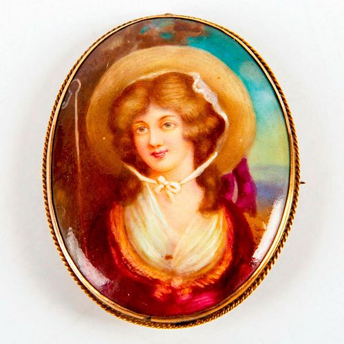 ROYAL DOULTON LESLIE JOHNSON BROOCH,