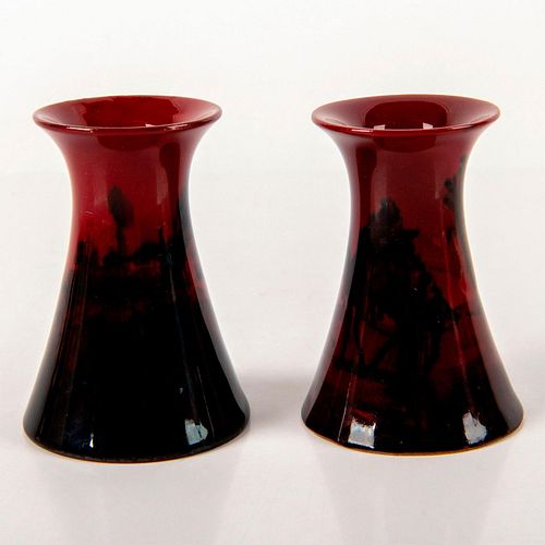 PAIR OF ROYAL DOULTON FLAMBE MINI