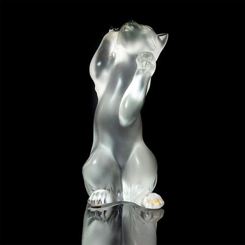 LALIQUE CRYSTAL FIGURINE, LAUGHING PLAYING