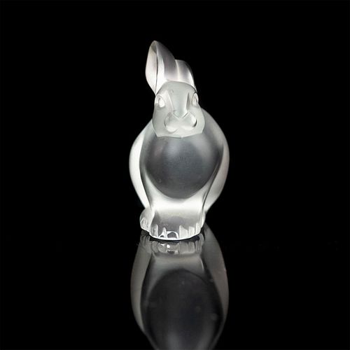 LALIQUE FRENCH CRYSTAL FIGURINE, RABBITHandcrafted