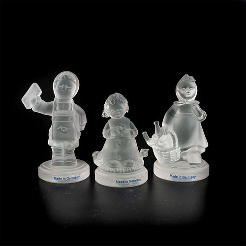 3 VINTAGE GOEBEL HUMMEL CRYSTAL FIGURINESGoebel