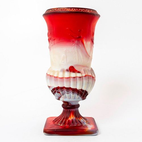 IMPERIAL SWAG GLASS VASE, DANCING LADIESFrosted,