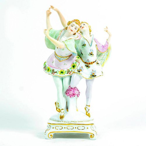 MEISSEN PORCELAIN FIGURINE, TWO DANCERSGlazed;