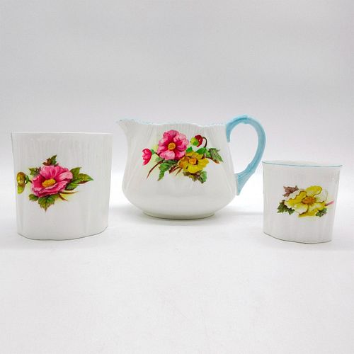 3PC SHELLEY ENGLAND ASSORTED BONE CHINA,