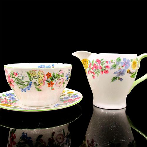 3PC SHELLEY ENGLAND TRIO CREAMER BOWL SMALL 396087