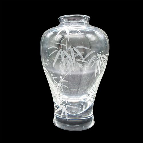 STEUBEN BAMBOO PATTERN GLASS VASE 3960af