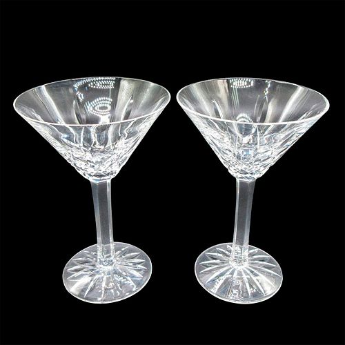 2PC WATERFORD CRYSTAL MARTINI GLASSES,