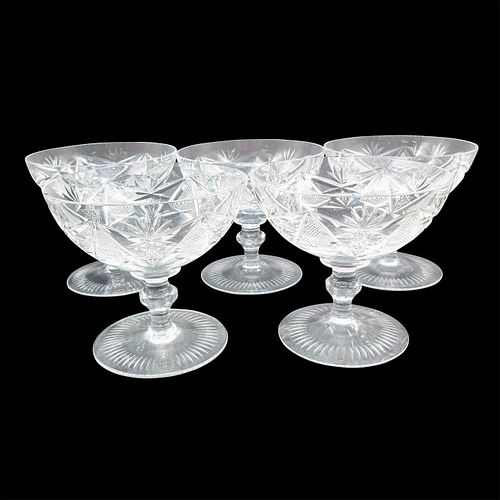 5PC VINTAGE CUT CRYSTAL BOWLSMay be