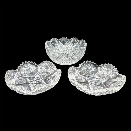 3PC GLASS TRINKET TRAYS & BOWLBeautifully