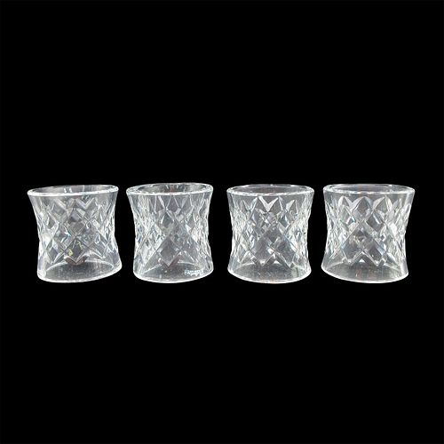 4PC WATERFORD CRYSTAL NAPKIN RINGS 3960fc