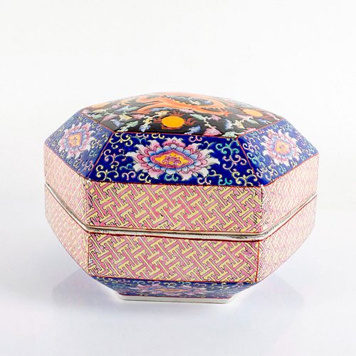 LARGE CHINESE HEXAGONAL BOX WITH