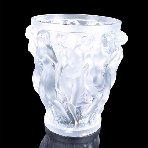 LALIQUE CRYSTAL BACCHANTES VASEA