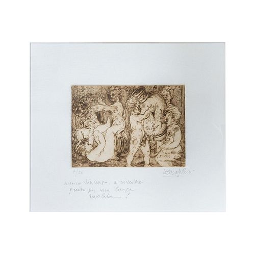 ETCHING ON PAPER THIEVING DEMONS  39628b