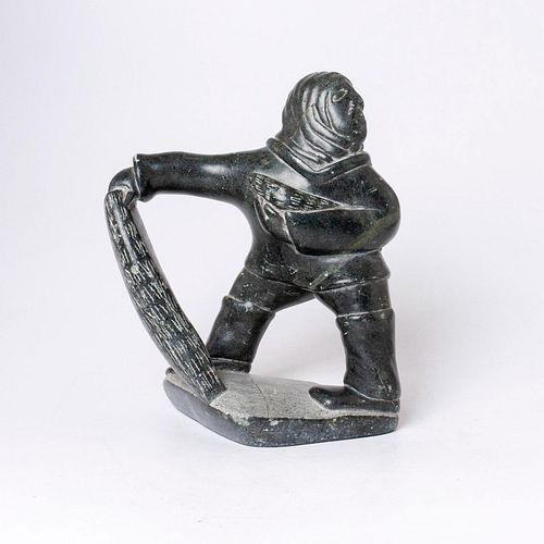 JOHNNY JOE SIGNED INUIT SOAPSTONE 3962dd