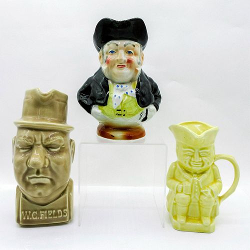 3PC VARIOUS CHARACTER TOBY JUGS