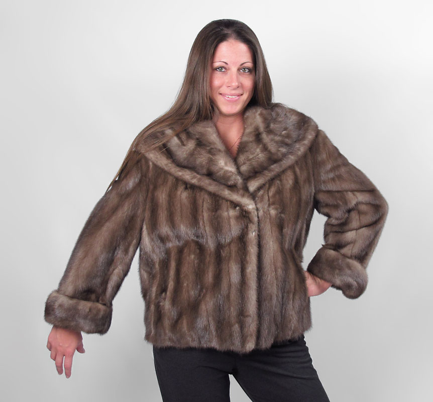 PLUSH FUR JACKET Soft brown jacekt 3964c6