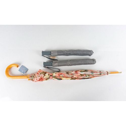 3PC LLADRO NYLON UMBRELLASTwo gray Lladro