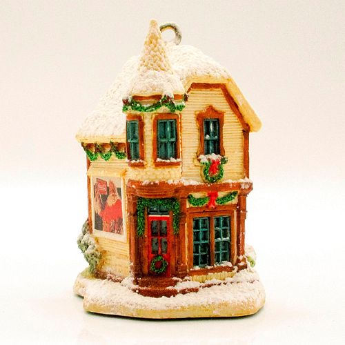 COCA-COLA COUNTRY ORNAMENT, SANTAS