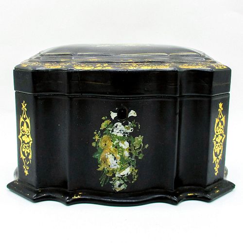 ANTIQUE BLACK LACQUER BOXBlack 39688f