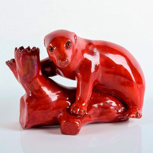 BERNARD MOORE FLAMBE FIGURE BADGER ON