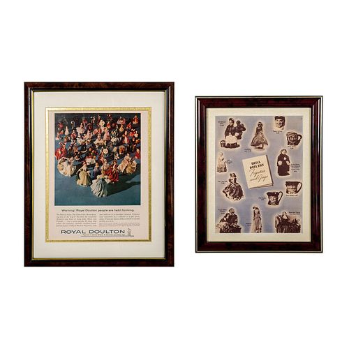 2PC ROYAL DOULTON FRAMED ADVERTISEMENTS  396a34