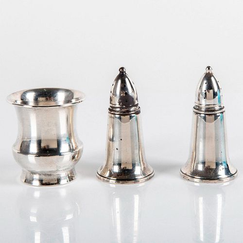 3PC CROWN STERLING SALT AND PEPPER,