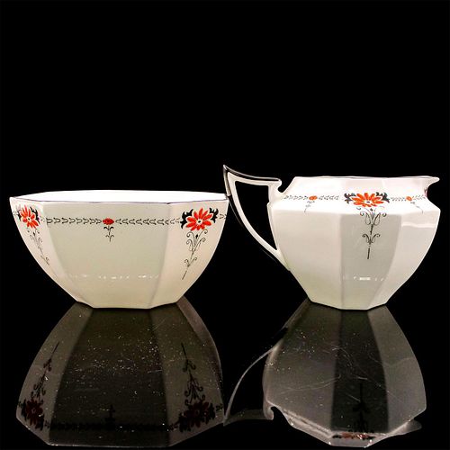 2PC SHELLEY ENGLAND PITCHER AND 396c68