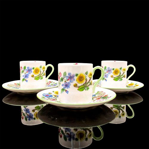 6PC SHELLEY ENGLAND DEMITASSE CUP AND