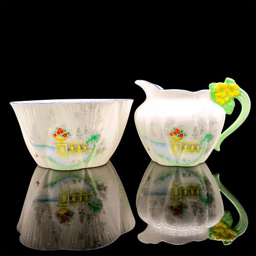 2PC SHELLEY ENGLAND PITCHER AND 396c67