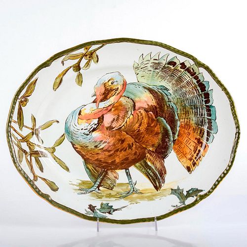 LARGE ROYAL DOULTON PLATTER, TURKEYGlazed