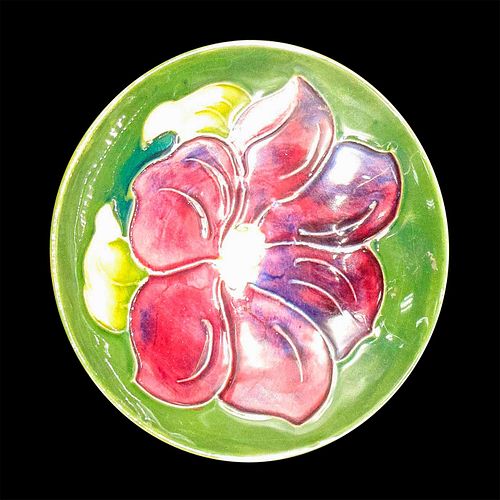 MOORCROFT POTTERY TRINKET BOWL, CLEMATISDeep