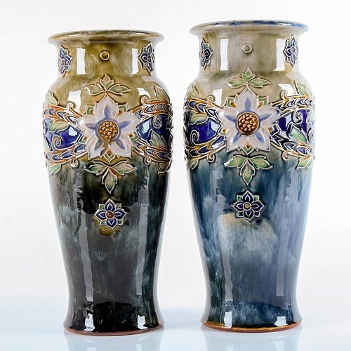 PAIR OF ROYAL DOULTON VASES WITH 396ece