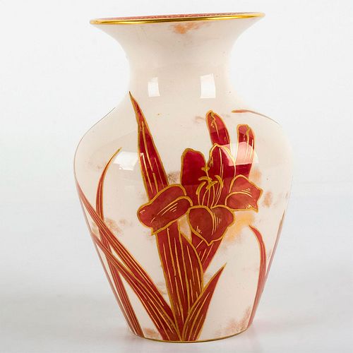 DOULTON BURSLEM ARTWARE VASE, FLORALBaluster