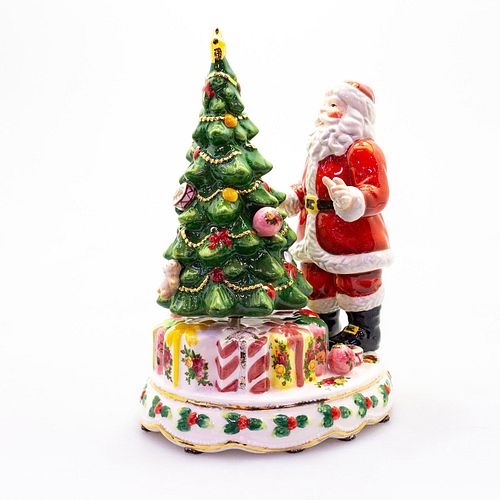 ROYAL ALBERT MUSIC BOX, SANTA WITH ROTATING