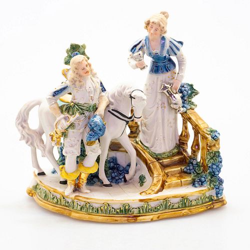 VINTAGE CERAMIC FIGURAL GROUP,