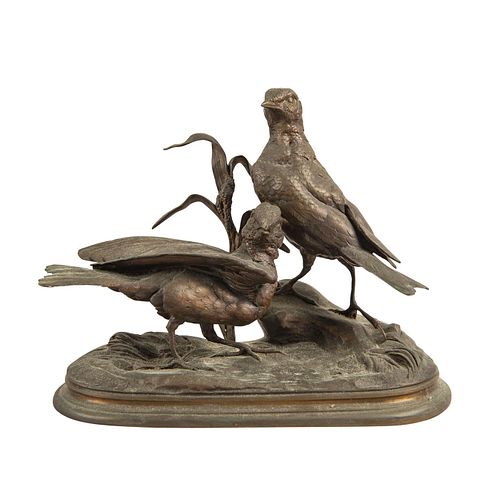 JULES MOIGNIEZ BRONZE BIRDS SCULPTUREBronze