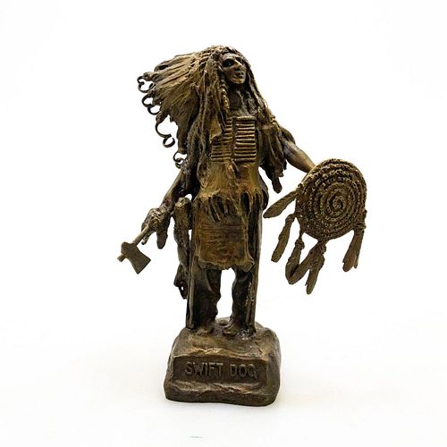 BRONZE ART NOUVEAU SCULPTURE LAKOTA