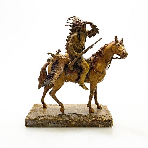 VICTORIAN BRONZE SCULPTURE, PLAINS INDIAN