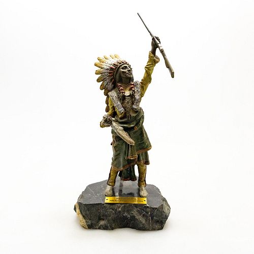 BRONZE SCULPTURE NATIVE AMERICAN 39984e