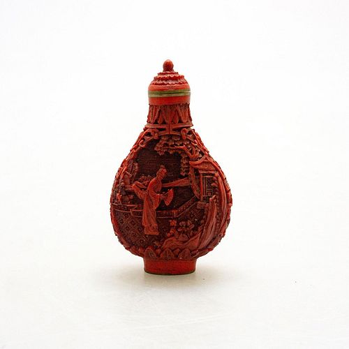 CHINESE VINTAGE CINNABAR STYLE 3998c3