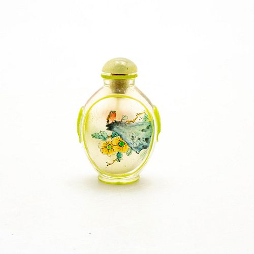 CHINESE VINTAGE SNUFF BOTTLE, PERCHING