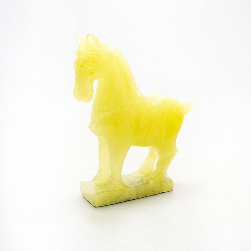 CHINESE CARVED JADE HORSE FIGURINE 3998f1