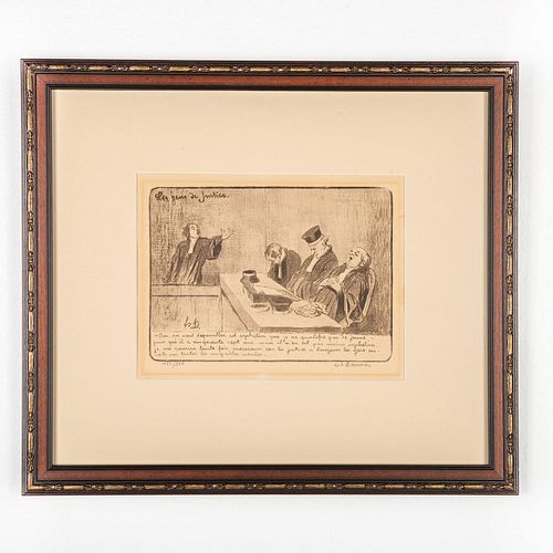 HONORE DAUMIER LITHOGRAPH PRINT, LES