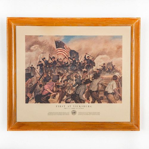 FRAMED PRINT FIRST AT VICKSBURG 39991d