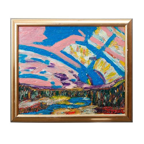 FRAMED CONTEMPORARY OIL PAINTING,