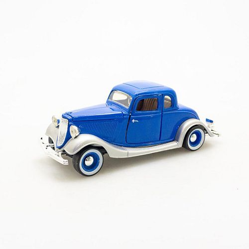 1934 FORD COUPE BLUE REPLICA MODEL CARDie