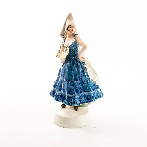 GOLDSCHEIDER FIGURINE BLUE FLORAL